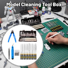 Model Cleaning Tool Kit Trimming Knife Side Cutter Files Tweezers Hobby Set