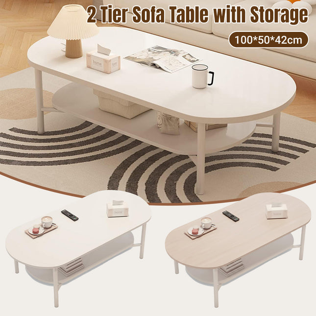 High Quality Double Layer Coffee Table Stable Space Saving for Living Room Use