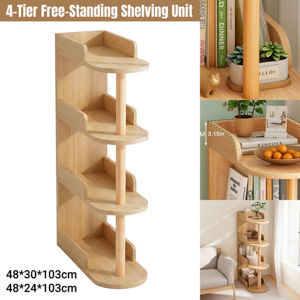 4 Tier Narrow Gap Free-Standing Storage Shelf Space Saving for Home Bedroom Use