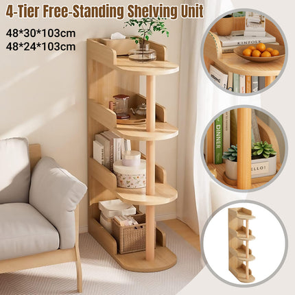 4 Tier Narrow Gap Free-Standing Storage Shelf Space Saving for Home Bedroom Use