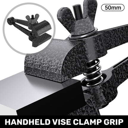 Portable Handheld Vise Clamp Grip Durable Steel High Clamping Force Easy to Use