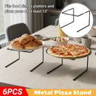 6PCS Tabletop Pizza Pan Riser Durable Metal Stable for Kitchen Serving Display