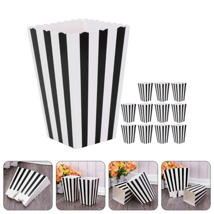 100PCS Popcorn Box Food-Grade Large Capacity Disposable Snack Boxes for Party