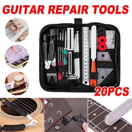 20 Piece of Set Guitar Repair Tool Kit For Guitar Maintenance Portable Practical