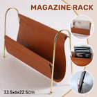 Minimalist Metal Magazine Rack Easy to Use Durable for Home Office Living Room