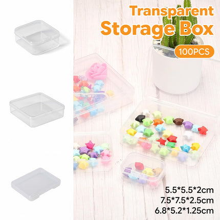 100PCS Transparent Plastic Storage Boxes Storage for jewelry Craft Beads Parts