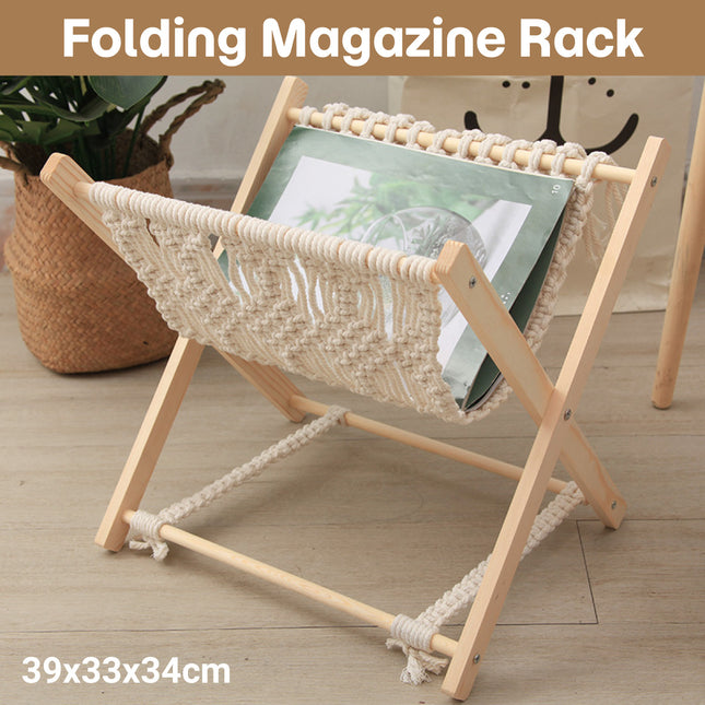 Foldable Magazine Rack Durable Creative Storage Holder for Books Living Room