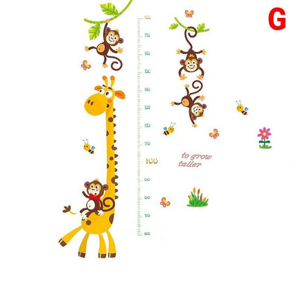 Kids Height Chart Wall Stickers Nursery Growth Measurement Ruler Removable Decal - Aimall