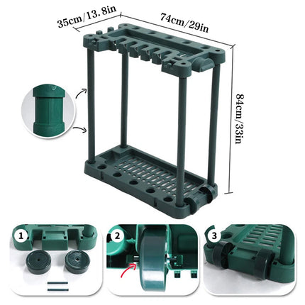 Tool Storage Rack Garden Shed Garage Organizer Handle Holder Wall Mount for Farm