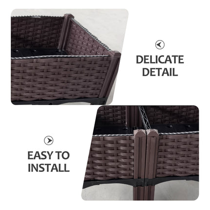 Garden Vegetable Planting Box Durable Sturdy for Patio Balcony Outdoor Growing