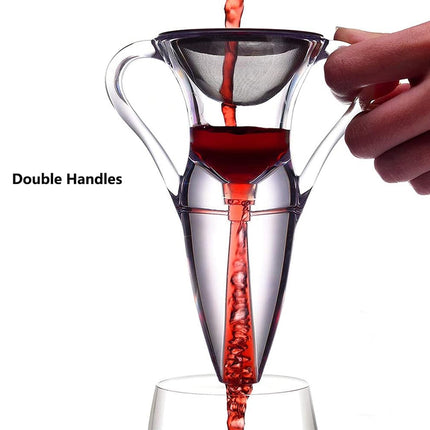 Wine Rapid Aerator Decanter Clear Glass Easy Use For Home Party Bar Wine Tasting