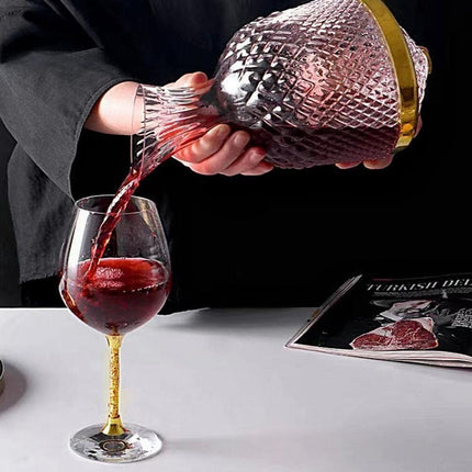 Roly-Poly Wine Decanter 1.5L Shatterproof Glass For Home Bar Party Wine Serving