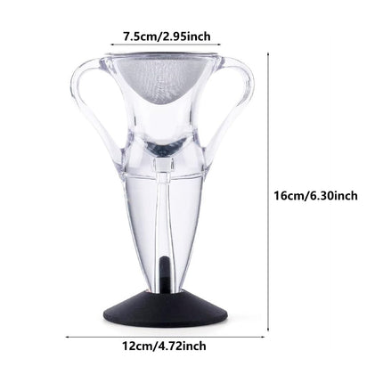 Wine Rapid Aerator Decanter Clear Glass Easy Use For Home Party Bar Wine Tasting