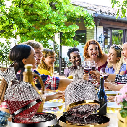 Roly-Poly Wine Decanter 1.5L Shatterproof Glass For Home Bar Party Wine Serving