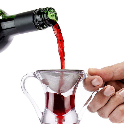 Wine Rapid Aerator Decanter Clear Glass Easy Use For Home Party Bar Wine Tasting