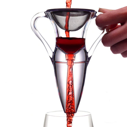 Wine Rapid Aerator Decanter Clear Glass Easy Use For Home Party Bar Wine Tasting