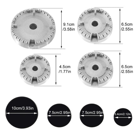 8pcs Gas Stove Accessories Lid Cookware Cap for Kitchen Cooking Equipment Set