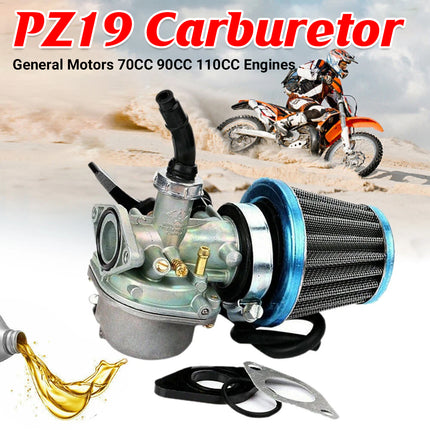 PZ19 Carburetor with Air Filter 50cc 70cc 90cc 110cc Dirt Bike ATV Quad Go Kart