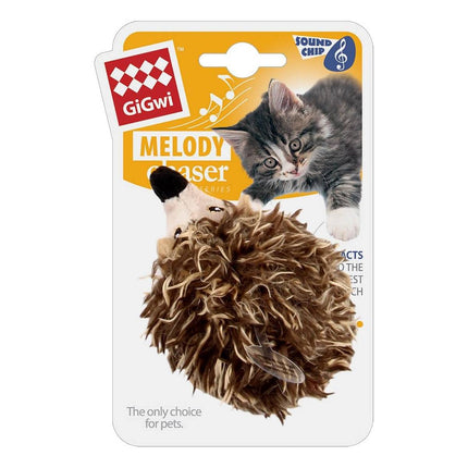 Motion Activated Hedgehog Cat Toy Plush Realistic Animal Sound Interactive Play