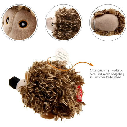 Motion Activated Hedgehog Cat Toy Plush Realistic Animal Sound Interactive Play