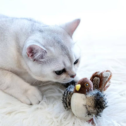 Bird Shape Cat Squeaky Sound Toy Hunting Play Fun For Indoor Play Kitty Kitten