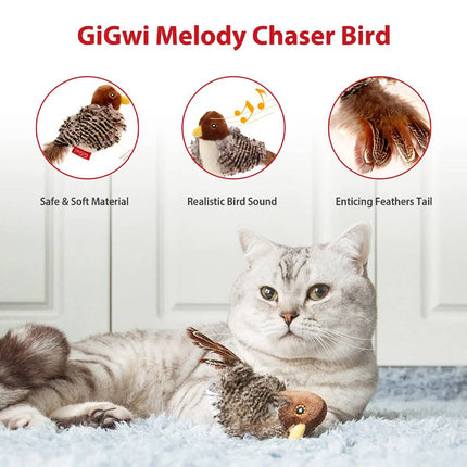 Bird Shape Cat Squeaky Sound Toy Hunting Play Fun For Indoor Play Kitty Kitten