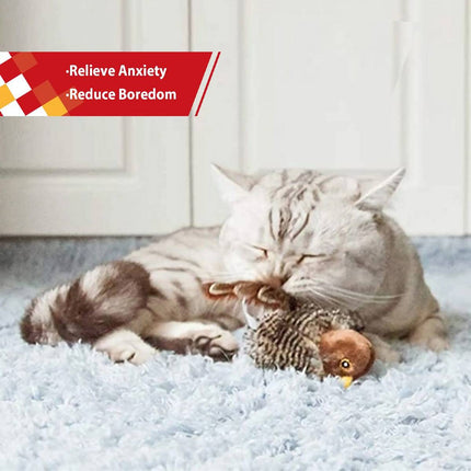 Bird Shape Cat Squeaky Sound Toy Hunting Play Fun For Indoor Play Kitty Kitten