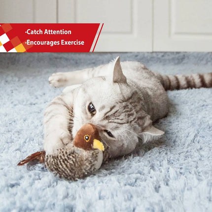 Bird Shape Cat Squeaky Sound Toy Hunting Play Fun For Indoor Play Kitty Kitten