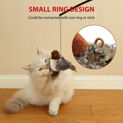 Bird Shape Cat Squeaky Sound Toy Hunting Play Fun For Indoor Play Kitty Kitten