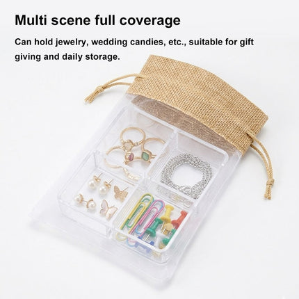 Organza Jute Drawstring Gift Bags 50pcs 10x15cm