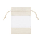 Linen Mesh Drawstring Bags 20 Pack 15x20.5cm Beige Brown