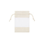 Linen Mesh Drawstring Bags 20 Pack 10x15.5cm Beige Brown