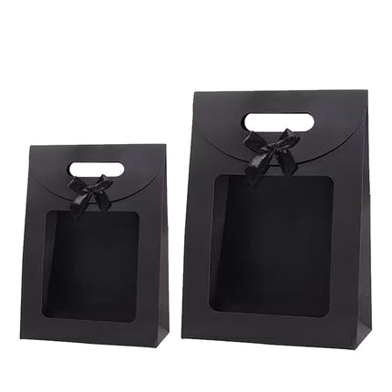 24PCS Bow Gift Boxes with Clear Window Aesthetic for Candy Gift Packaging Use