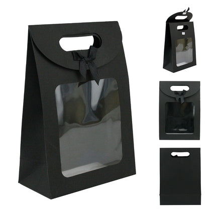 24PCS Bow Gift Boxes with Clear Window Aesthetic for Candy Gift Packaging Use