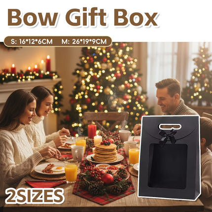 24PCS Bow Gift Boxes with Clear Window Aesthetic for Candy Gift Packaging Use