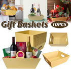 10pcs Trapezoidal Gift Boxes Open Top Beige Set for Candy Snacks Packaging
