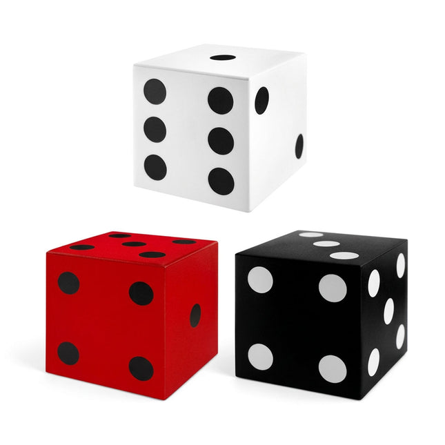 Giant Dice Party Favor Boxes 6 Pack Photo Props 28cm