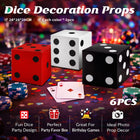 Giant Dice Party Favor Boxes 6 Pack Photo Props 28cm