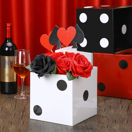 Giant Dice Party Favor Boxes 6 Pack Photo Props 28cm