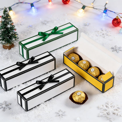 20pc Bow Ribbon Rectangle Treat Valentine Chocolate Gift Packaging Set Box Kit