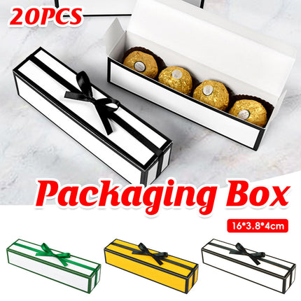 20pc Bow Ribbon Rectangle Treat Valentine Chocolate Gift Packaging Set Box Kit
