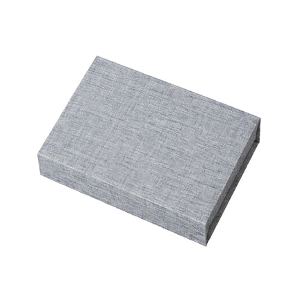 Linen Photo Storage Box 20x15x4cm Black Beige Grey