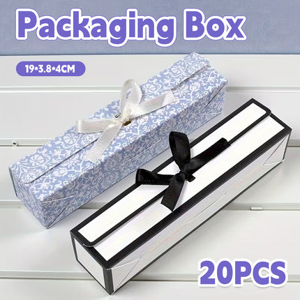 20PCS Rectangular Bow Chocolate Box Long Candy Boxes for Birthday Wedding