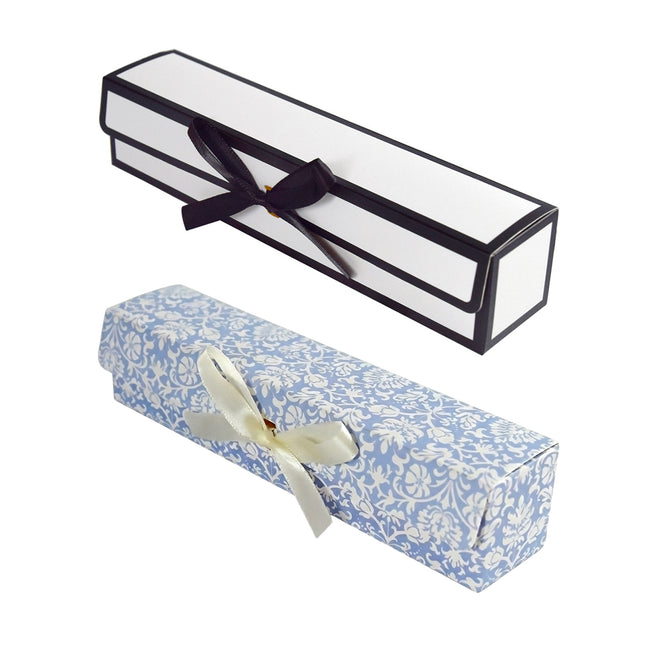 20PCS Rectangular Bow Chocolate Box Long Candy Boxes for Birthday Wedding