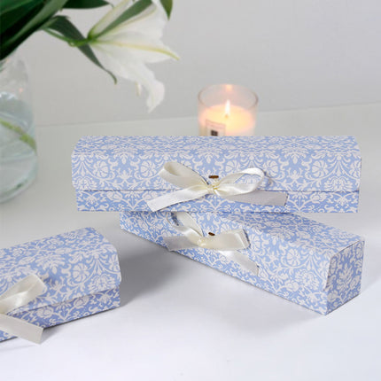 20PCS Rectangular Bow Chocolate Box Long Candy Boxes for Birthday Wedding