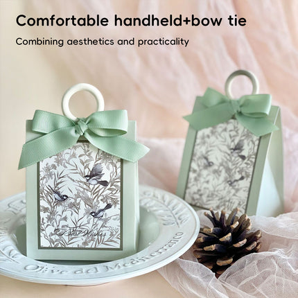 50PCS Gift Bags 3 Colours Aesthetic French Forest Theme Party Packing Bags