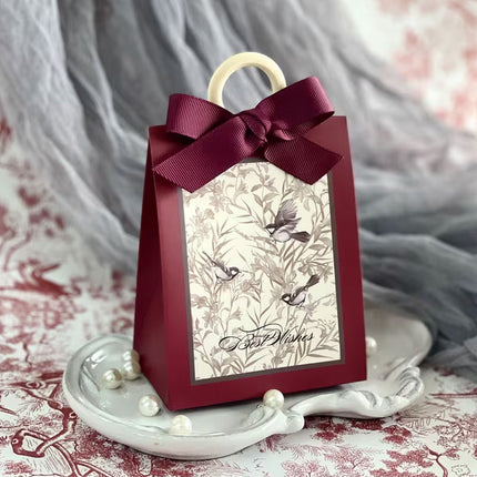 50PCS Gift Bags 3 Colours Aesthetic French Forest Theme Party Packing Bags