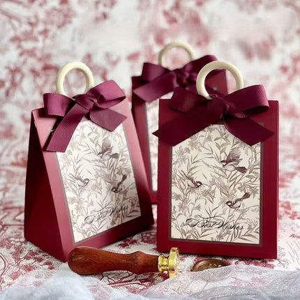 50PCS Gift Bags 3 Colours Aesthetic French Forest Theme Party Packing Bags