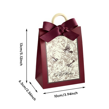 50PCS Gift Bags 3 Colours Aesthetic French Forest Theme Party Packing Bags