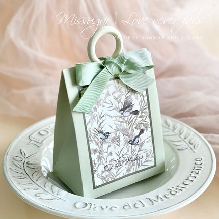 50PCS Gift Bags 3 Colours Aesthetic French Forest Theme Party Packing Bags